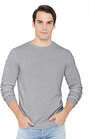 State Cashmere Men's Essential Crewneck Sweater 100% Pure Cashmere Classic Long Sleeve Pullover