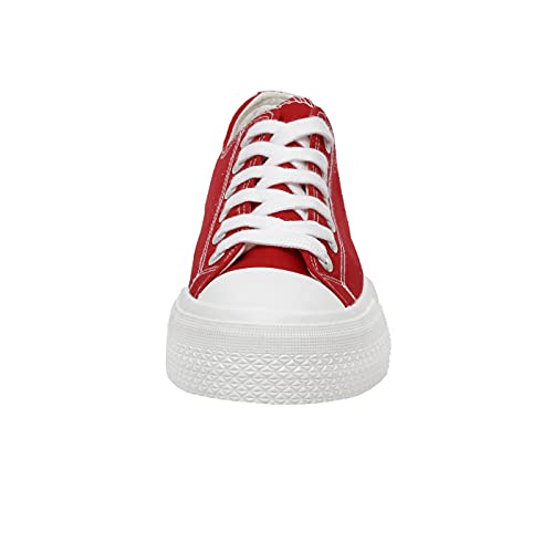 CUSHIONAIRE Women's Vince Low top Canvas Sneaker +Memory Foam