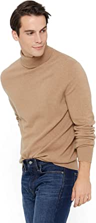 State Cashmere Men's Classic Turtleneck Sweater 100% Pure Cashmere Long Sleeve Pullover