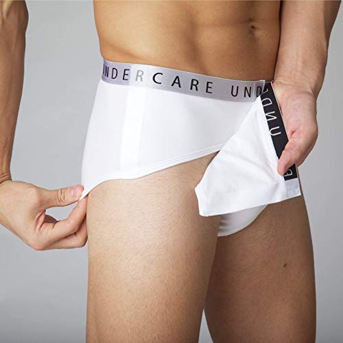 UNDERCARE Adaptive Underwear: Men's Brief with Easy Velcro Closure and Fly Opening, 3-Pack