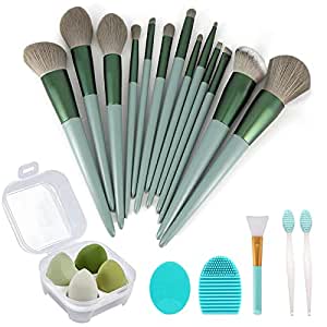 Makeup Brushes 22 Pcs Makeup Kit,Foundation Brush Eyeshadow Brush Make up Brushes Set (Green, 22 Piece Set Large)