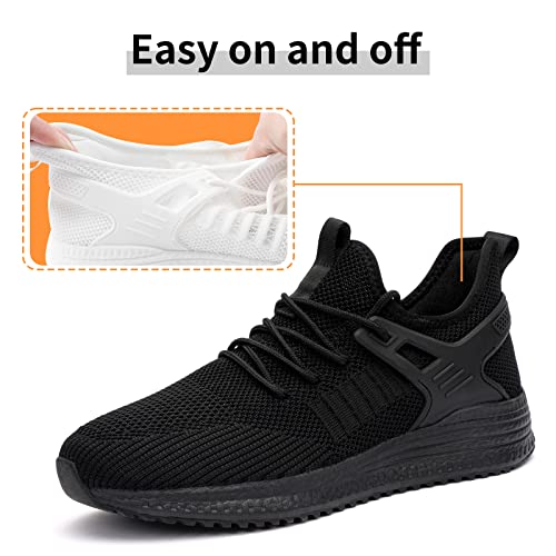 SDolphin Men's Running Shoes Sneakers - Tennis Workout Walking Gym Athletic Rubber Sole Breathable Comfortable Non Slip Fashion Shoes