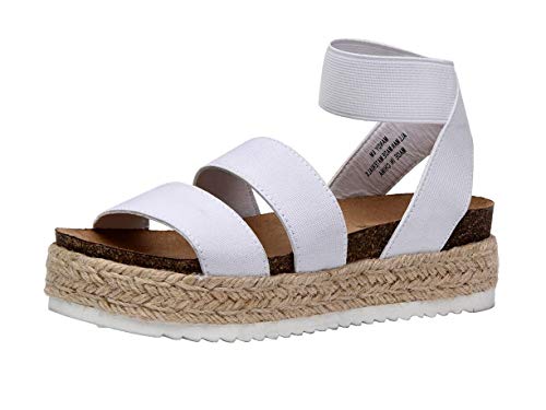 CUSHIONAIRE Women's Mandy Cork Espadrille Wedge Sandal