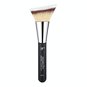 IT Cosmetics Heavenly Luxe Bye Bye Foundation Brush #22 - Unique, Triangle-Shaped Brush Head for Even Application - With Award-Winning Heavenly Luxe Hair - Pro-Hygienic & Ideal for Sensitive Skin